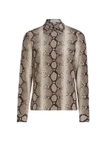 Hansen Silk Snakeskin Buttoned Shirt