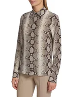 Hansen Silk Snakeskin Buttoned Shirt