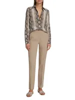 Hansen Silk Snakeskin Buttoned Shirt