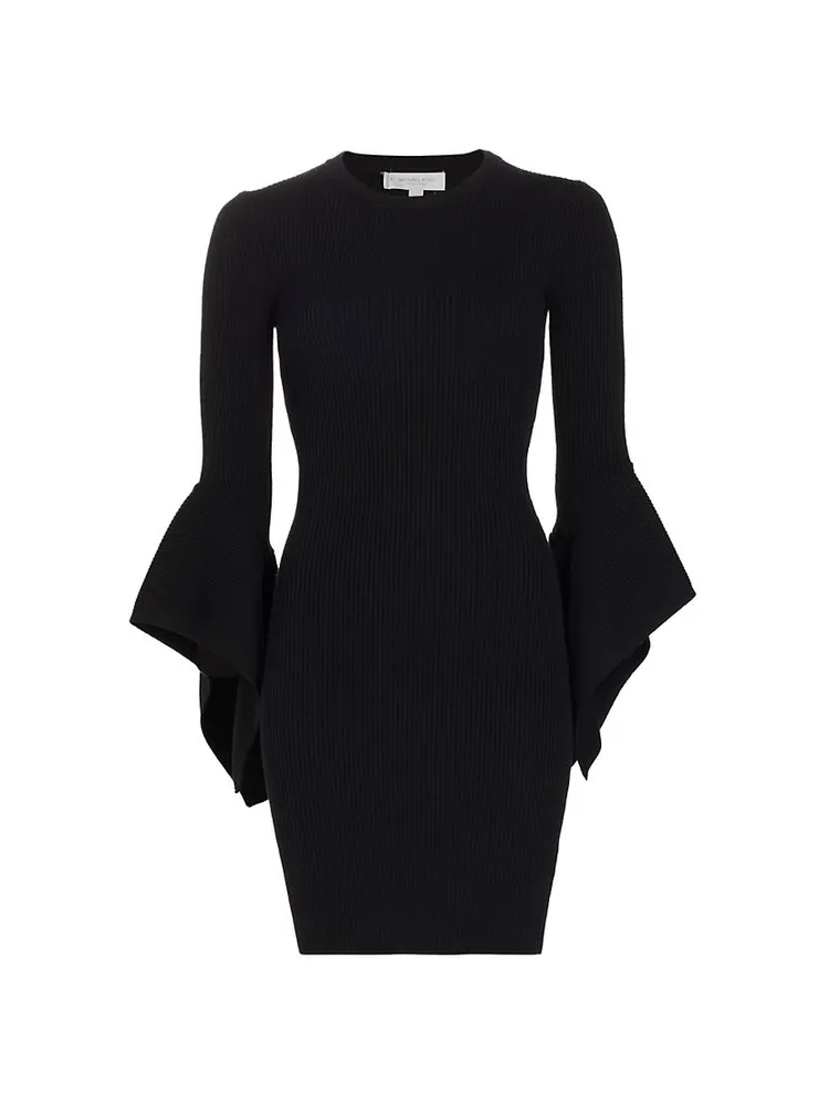 Flare-Sleeve Bodycon Dress