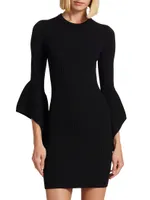 Flare-Sleeve Bodycon Dress