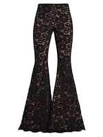 Joplin Floral Lace Bell-Bottom Pants