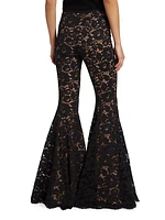 Joplin Floral Lace Bell-Bottom Pants