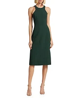 Seamed Racerback Midi Sheath Dress