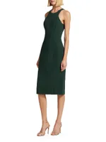 Seamed Racerback Midi Sheath Dress