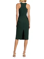 Seamed Racerback Midi Sheath Dress