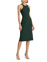 Seamed Racerback Midi Sheath Dress