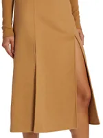 Front-Slit A-Line Skirt