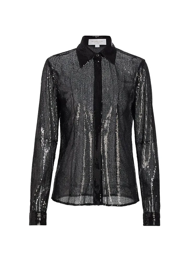 Hansen Sequined Button-Down Shirt