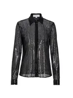 Hansen Sequined Button-Down Shirt