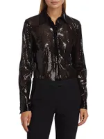 Hansen Sequined Button-Down Shirt