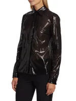 Hansen Sequined Button-Down Shirt