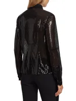 Hansen Sequined Button-Down Shirt