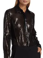 Hansen Sequined Button-Down Shirt