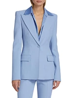 Georgina Peak Single-Button Blazer