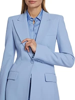 Georgina Peak Single-Button Blazer