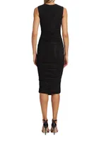 Stretch Ruched Midi-Dress