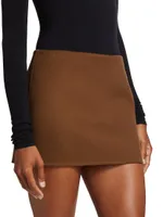 Virgin Wool Miniskirt