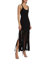 Merino Wool-Blend Fringe Maxi Dress