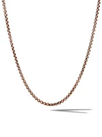 Box Chain Necklace in 18K Rose Gold