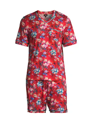 Bella Rose Cotton-Blend Pajamas
