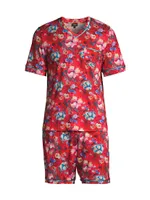 Bella Rose Cotton-Blend Pajamas