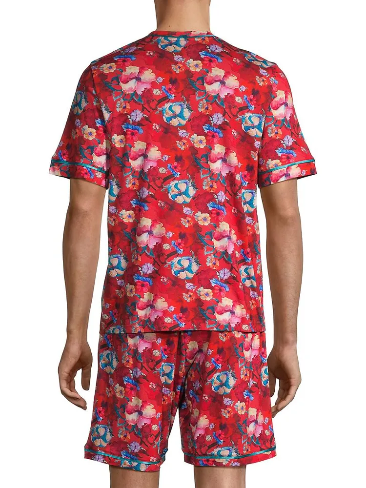 Bella Rose Cotton-Blend Pajamas