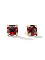 Chatelaine® Stud Earrings 18K Yellow Gold with Pavé Diamonds