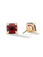 Chatelaine® Stud Earrings 18K Yellow Gold with Pavé Diamonds
