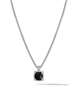 Chatelaine® Pavé Bezel Pendant Necklace with Diamonds