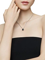 Chatelaine® Pendant Necklace with Black Onyx and Pavé Diamonds