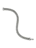Curb Chain Bracelet with Pave Diamonds