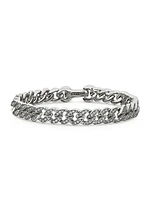 Curb Chain Bracelet with Pave Diamonds