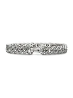 Curb Chain Bracelet with Pave Diamonds