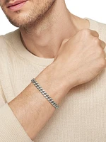 Curb Chain Bracelet with Pave Diamonds