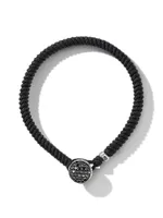 Streamline® Woven Black Nylon Bracelet with Pavé Sapphires