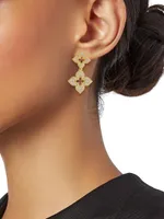 Petite Venetian Princess 18K Yellow Gold & Pavé 1 TCWDiamond Double Drop Earrings