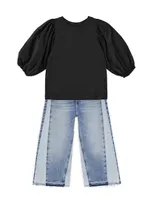 Little Girl's & Lily Wide-Leg Jeans