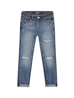 Little Girl's & Harper Two-Tone Skinny Jeans