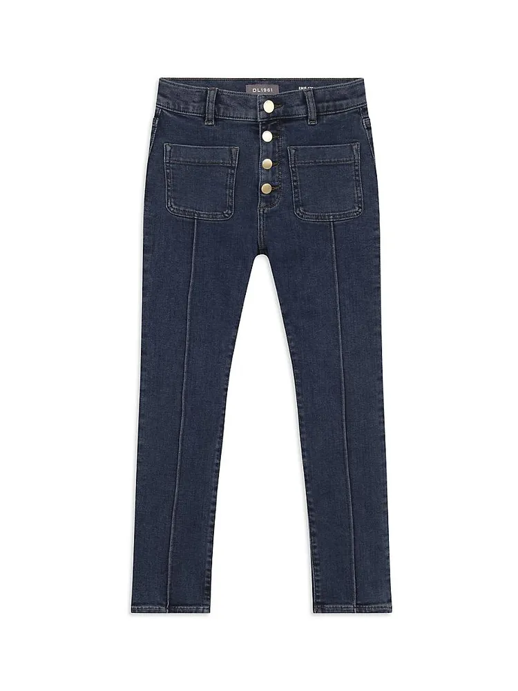 Little Girl's & Emie High-Rise Straight Jeans