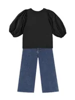 Little Girl's & Lily Wide-Leg Jeans