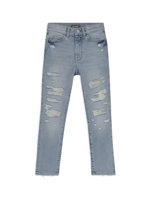 Little Girl's & Emie High-Rise Straight Jeans