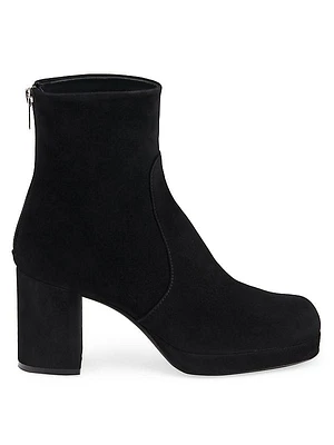 Betty 76MM Suede Back-Zip Platform Boots