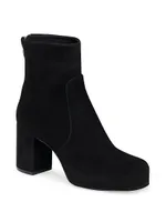 Betty 76MM Suede Back-Zip Platform Boots