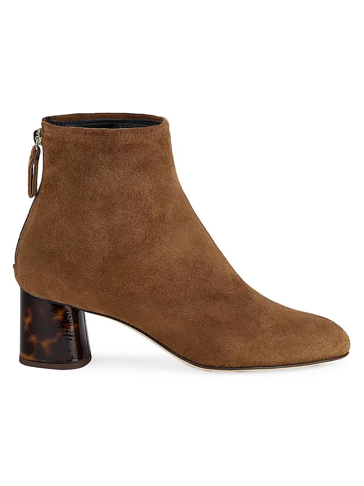 Veta Precious 51MM Suede Back-Zip Ankle Boots