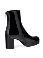 Betty 76MM Patent Leather Back-Zip Ankle Boots