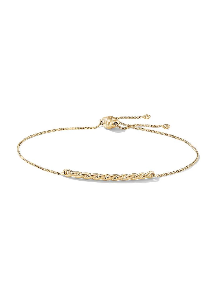 Petite Flex Station Chain Bracelet in 18K Yellow Gold