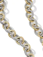 Oval Link Chain Necklace with 18K Yellow Gold