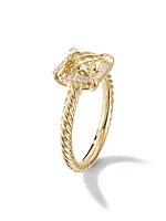 Petite Chatelaine® Pavé Bezel Ring 18K Yellow Gold with Diamonds