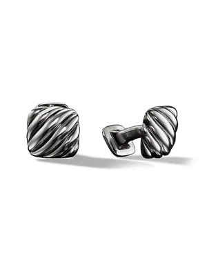 Sculpted Cable Cushion Cufflinks